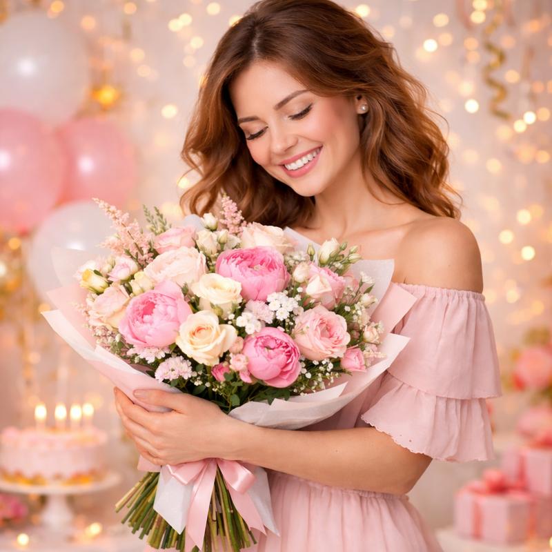 Привітання з Днем народження жінці